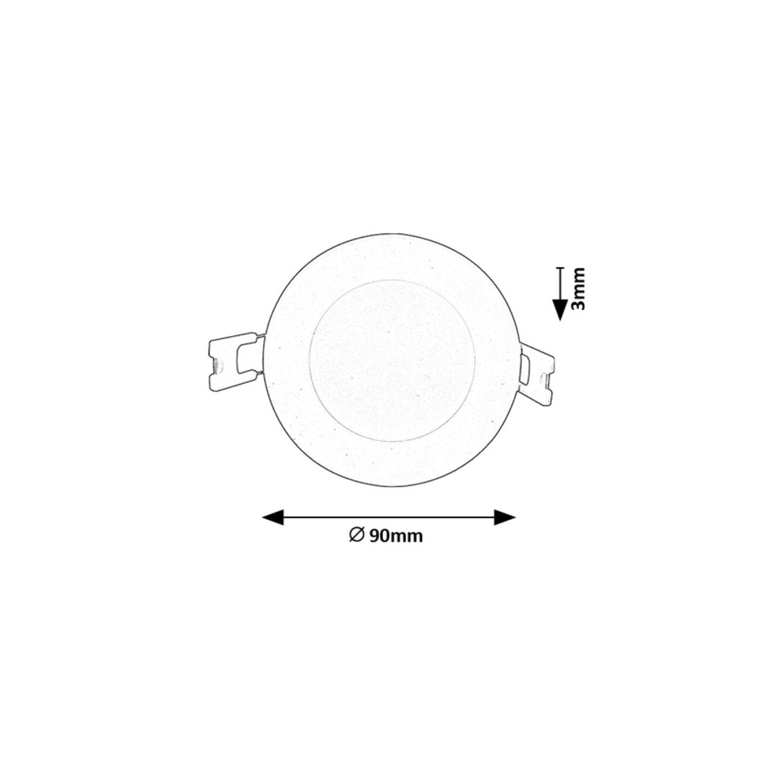 Rabalux - LED infälld belysning LED/3W/230V diameter 9 cm vit