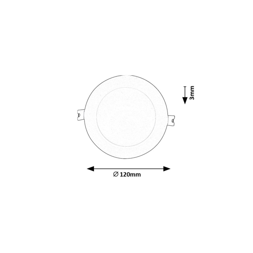 Rabalux - LED infälld belysning LED/6W/230V diameter 12 cm vit