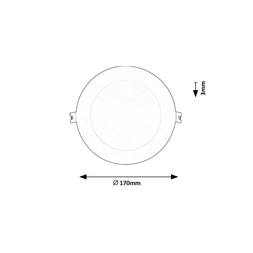 Rabalux - LED infälld belysning LED/12W/230V diameter 17 cm vit