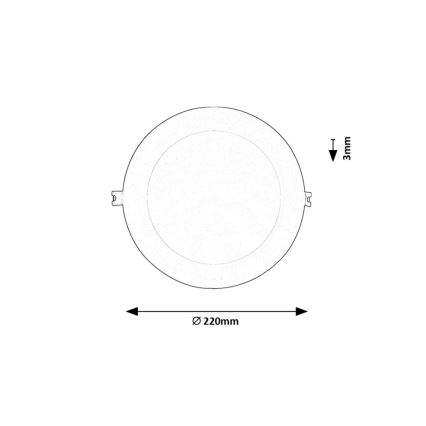 Rabalux - LED infälld belysning LED/18W/230V diameter 22 cm vit