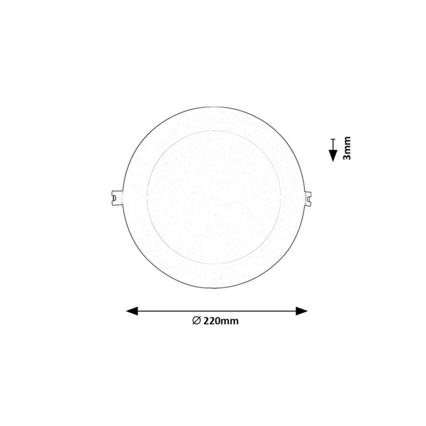 Rabalux - LED infälld belysning LED/18W/230V diameter 22 cm vit