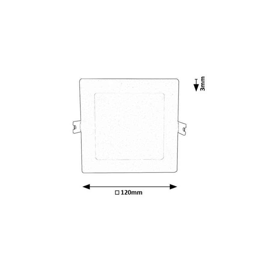 Rabalux - LED infälld belysning LED/6W/230V 12x12 cm vit