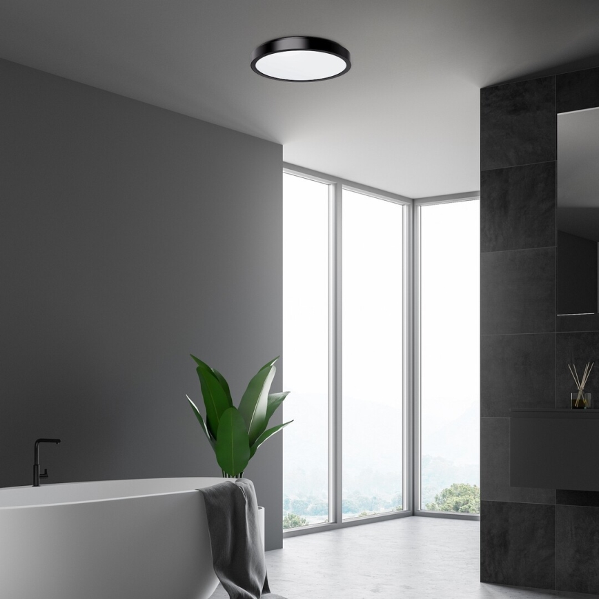 Rabalux - LED taklampa för badrum LED/36W/230V IP44 4000K diameter 35 cm svart
