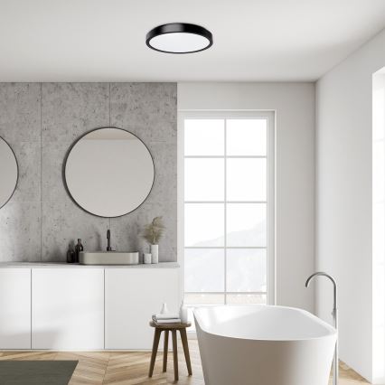 Rabalux - LED taklampa för badrum LED/48W/230V IP44 4000K diameter 42 cm svart