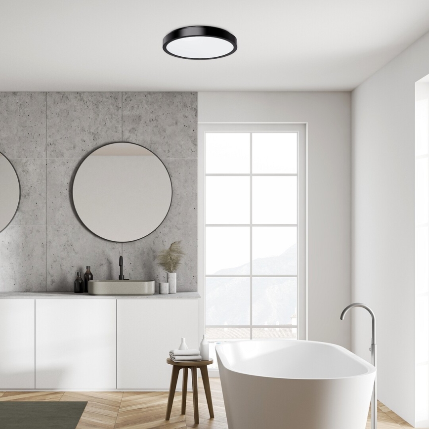 Rabalux - LED taklampa för badrum LED/48W/230V IP44 4000K diameter 42 cm svart