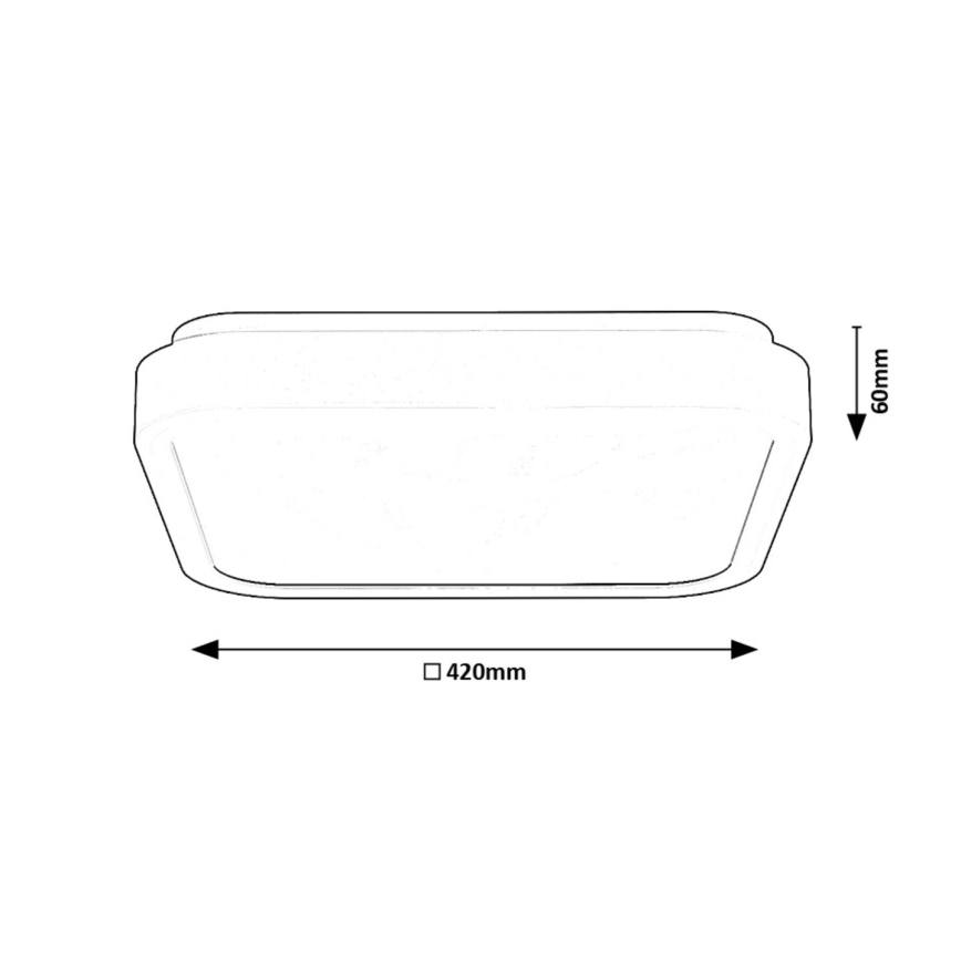 Rabalux - LED taklampa för badrum LED/48W/230V IP44 4000K 42x42 cm vit
