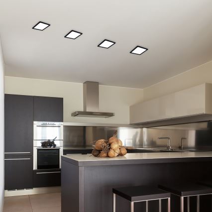 Rabalux - LED infälld belysning LED/6W/230V 12x12 cm svart