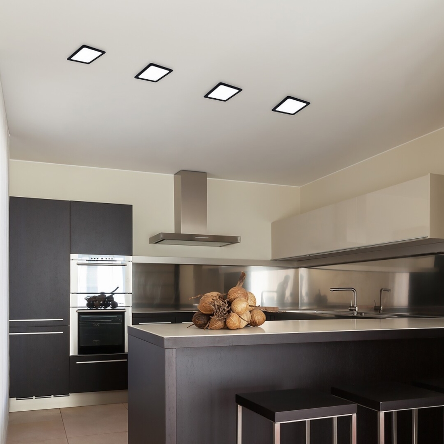 Rabalux - LED infälld belysning LED/6W/230V 12x12 cm svart