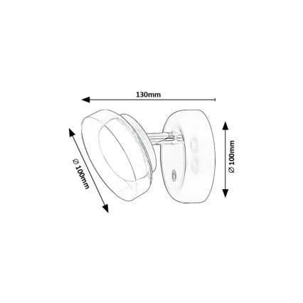 Rabalux - LED Dimbart väggmonterat uppladdningsbart ljus LED/2W/5V 3000K 1800 mAh