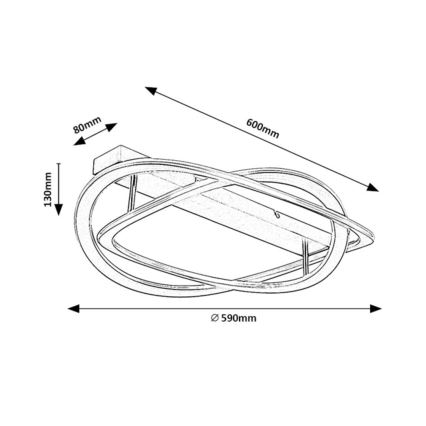 Rabalux - LED-taklampa LED/72W/230V 3000K Ø 59 cm