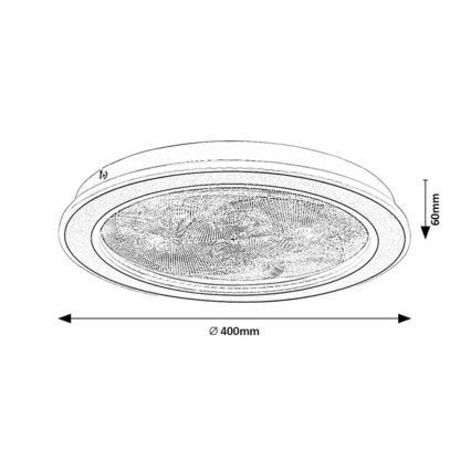Rabalux - Dimbart LED-takarmatur LED/24W/230V 3000-6500K Ø 40 cm + fjärrkontroll