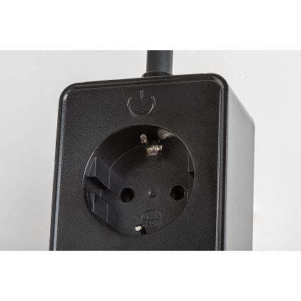 Rabalux - Dimbar LED-vägglampa LED/4W/230V med USB-port för vägguttag, svart