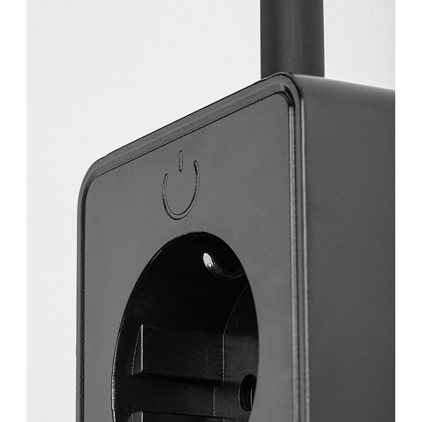 Rabalux - Dimbar LED-vägglampa LED/4W/230V med USB-port för vägguttag, svart