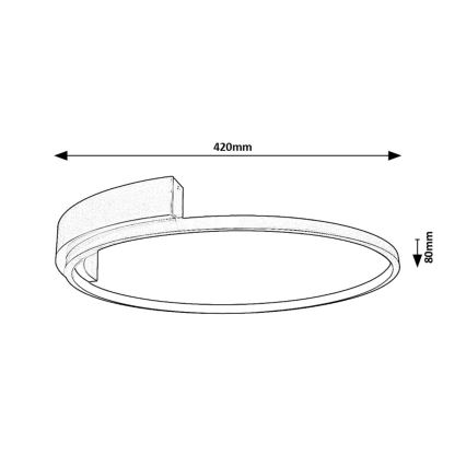 Rabalux - LED taklampa LED/23W/230V