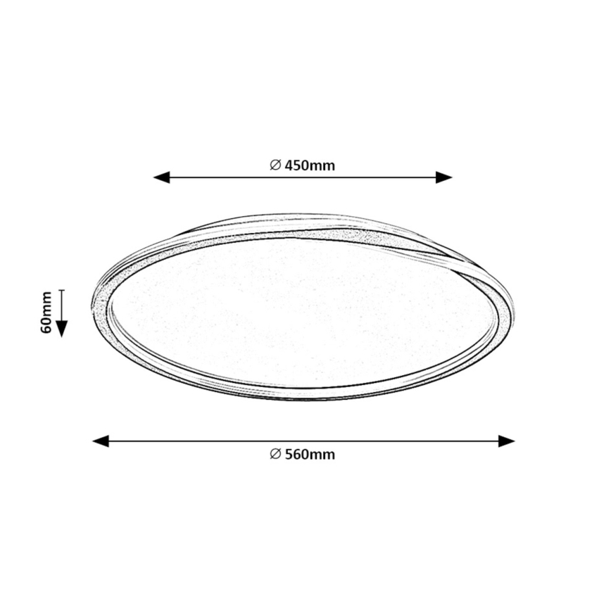 Rabalux  - LED taklampa LED/40W/230V diameter 56 cm svart