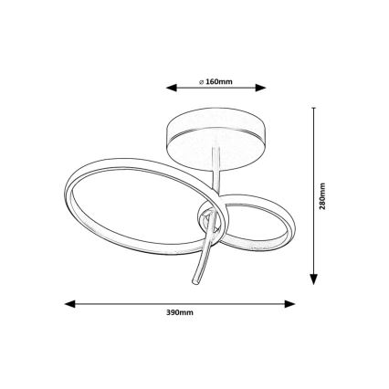 Rabalux - LED pendelljuskrona LED/24W/230V