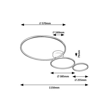 Rabalux - LED taklampa LED/38W/230V