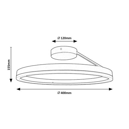 Rabalux - LED taklampa LED/24W/230V 3000/4000/6500K