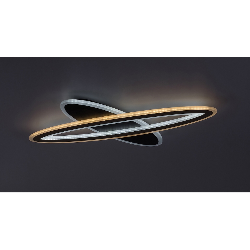 Rabalux - Dimmbar LED-taklampa LED/70W/230V 3000/4000/6000K svart + fjärrkontroll Ø 70 cm