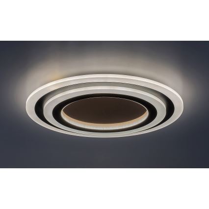 Rabalux - Dimbart LED-takarmatur LED/56W/230V 3000/4000/6000K mattkrom/svart + fjärrkontroll Ø 45 cm