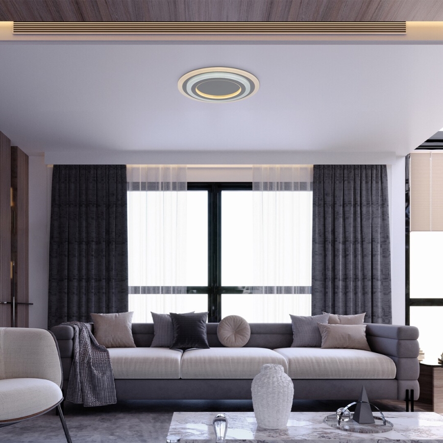 Rabalux - LED Dimbar taklampa LED/56W/230V 3000/4000/6000K matt krom + fjärrkontroll