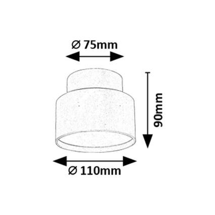 Rabalux - LED taklampa LED/16W/230V 3000K svart