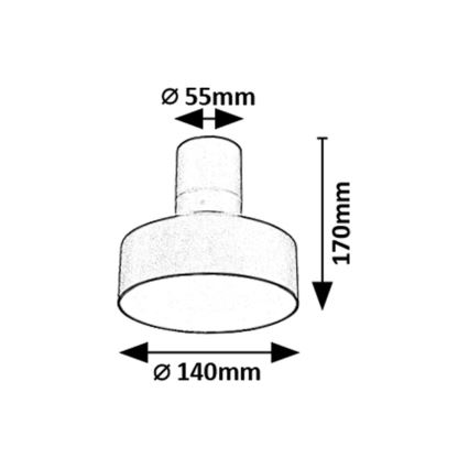Rabalux - LED taklampa LED/16W/230V 3000K svart