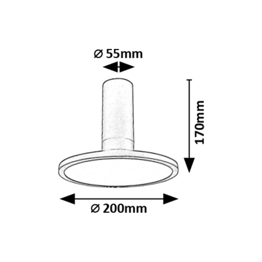 Rabalux - LED taklampa LED/20W/230V 3000K svart