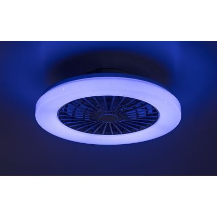 Rabalux - LED RGB Dimbar taklampa med fläkt LED/48W/230V 3000-6500K + fjärrkontroll