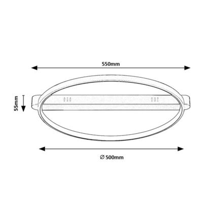 Rabalux - LED taklampa LED/45W/230V 3000K 50x55 cm svart