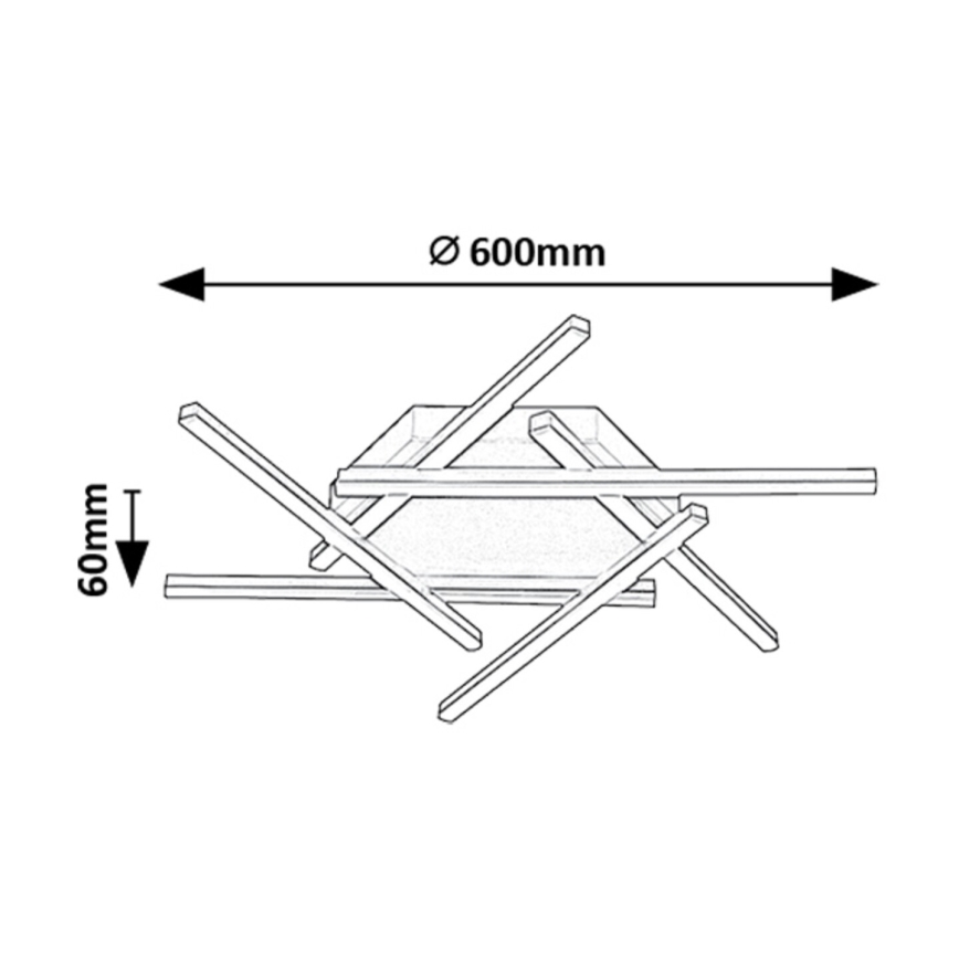 Rabalux - LED ytmonterad ljuskrona LED/40W/230V 3000K