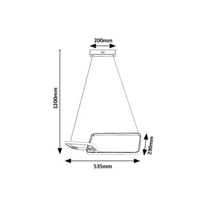Rabalux - LED ytmonterad ljuskrona LED/36W/230V 4000K