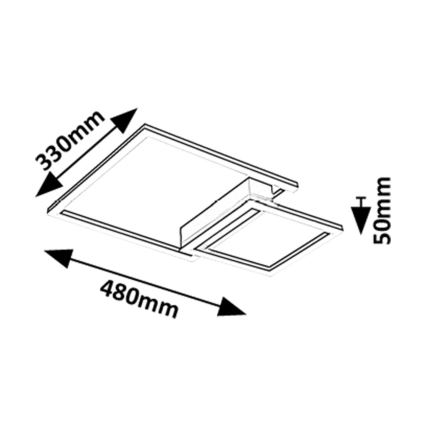 Rabalux - LED taklampa LED/24W/230V 3000K 33x48 cm