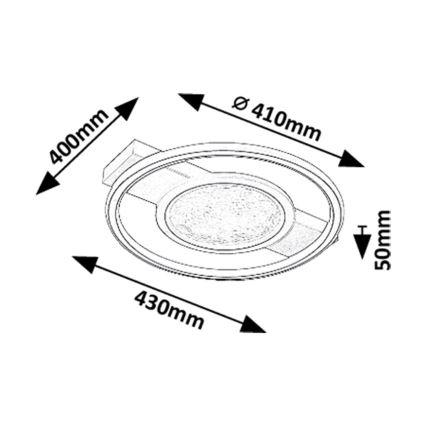 Rabalux - LED taklampa LED/50W/230V 3000K