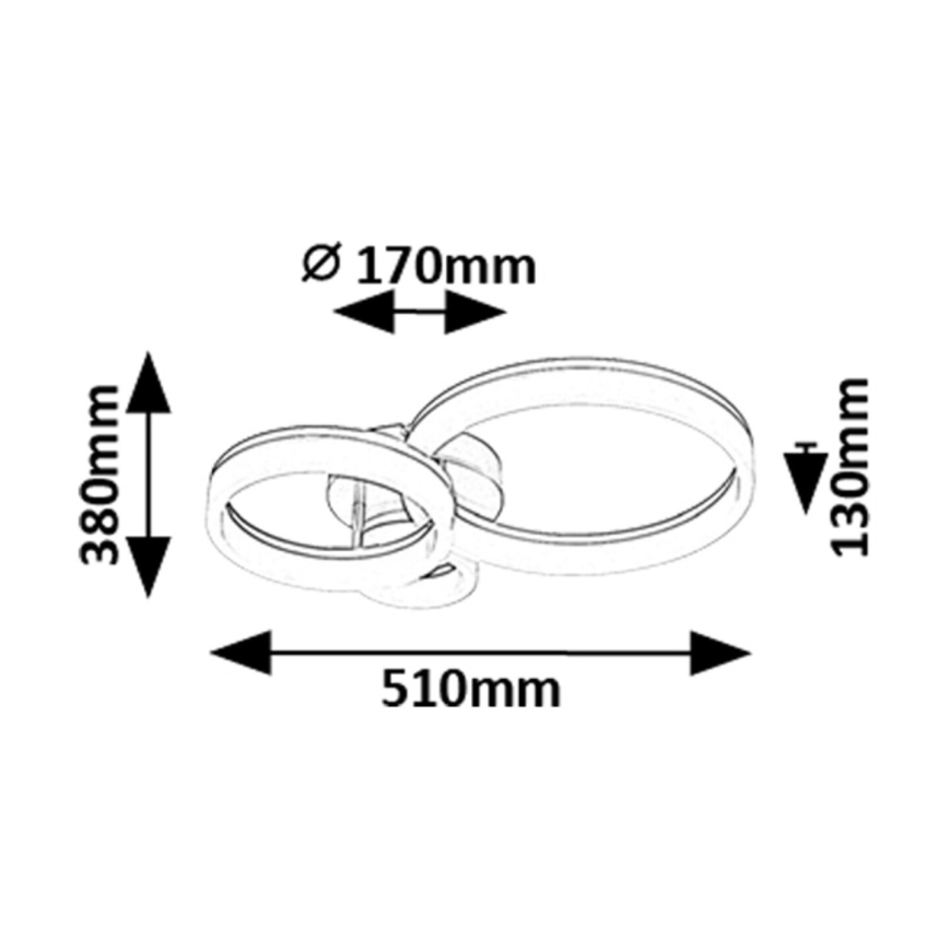 Rabalux - LED taklampa LED/24W/230V 3000/4000/6500K guld