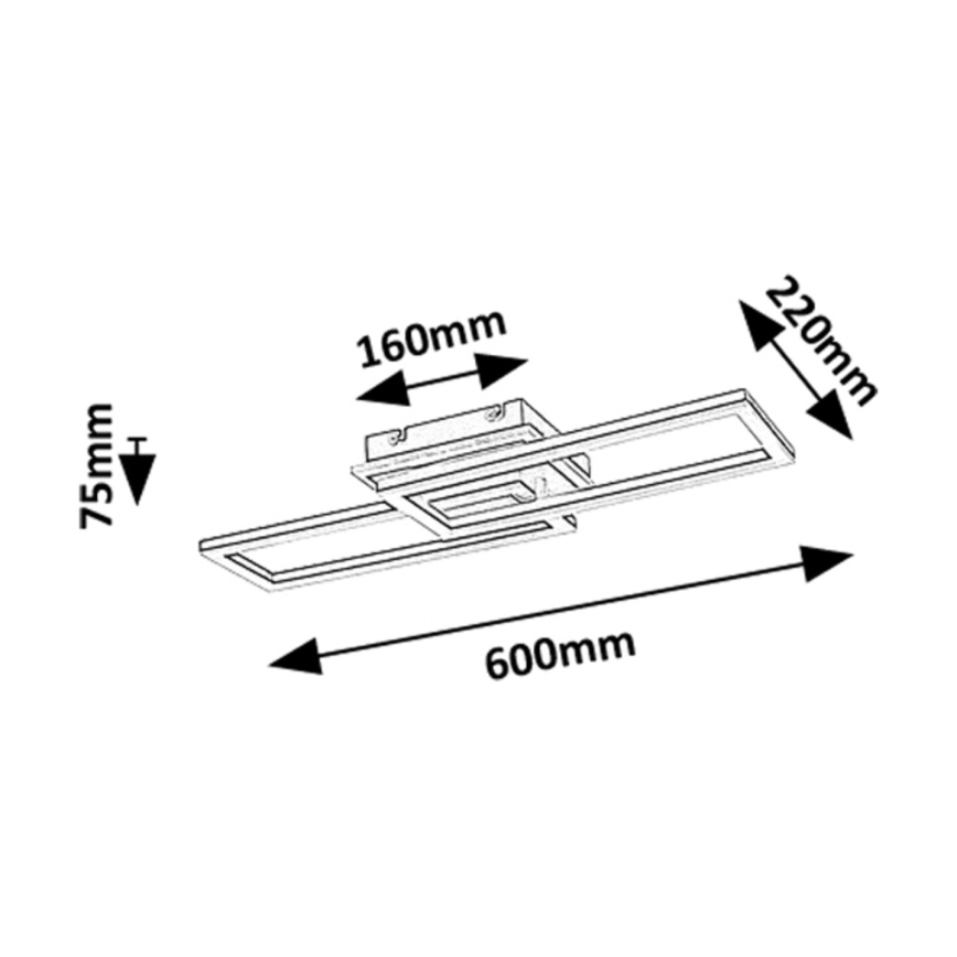 Rabalux - dimbar LED-takarmatur LED/30W/230V 3000-6500K + fjärrkontroll längd 60 cm