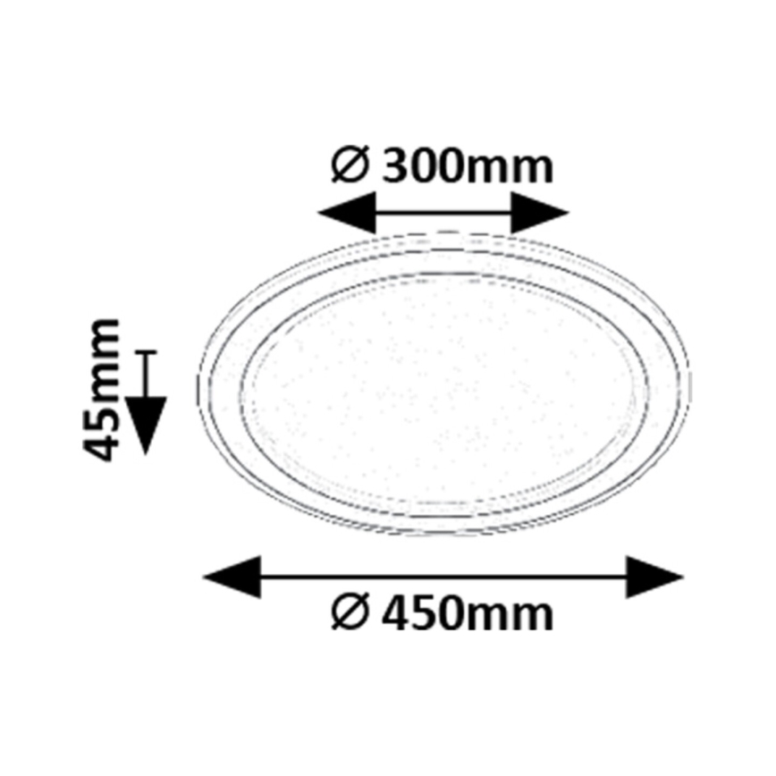 Rabalux - LED RGB dimbar taklampa LED/22W/230V 3000–6500K Ø45 cm + fjärrkontroll