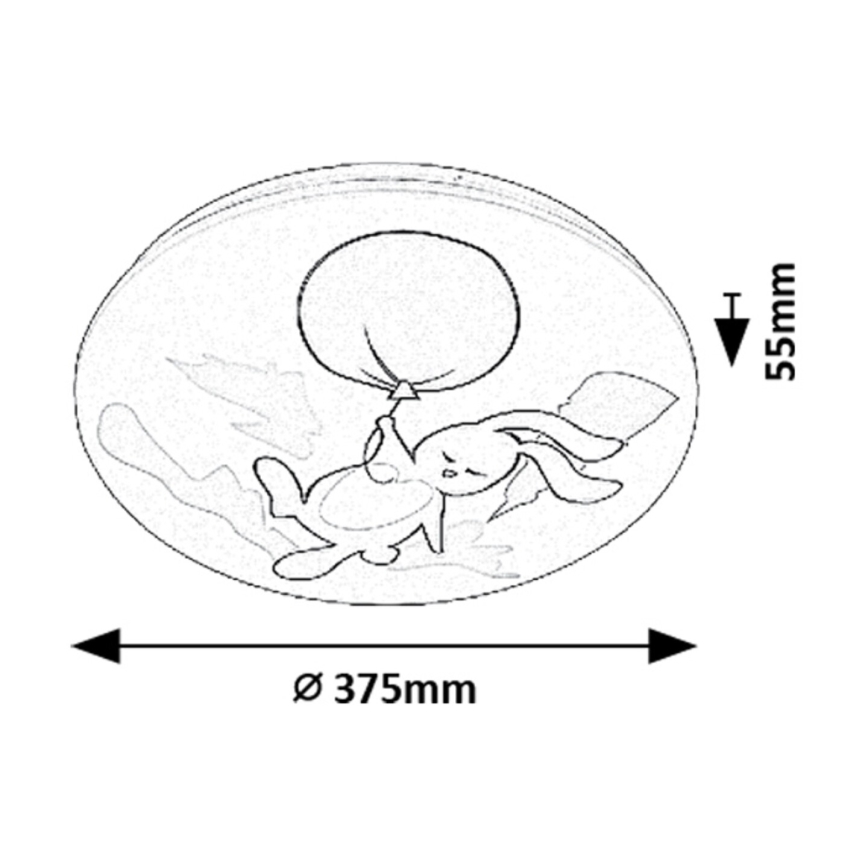 Rabalux - LED taklampa för barn LED/24W/230V 3000K Ø 37,5 cm