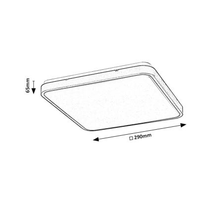 Rabalux - LED taklampa för badrum LED/24W/230V 3000/4000/6000K IP44 29x29 cm vit