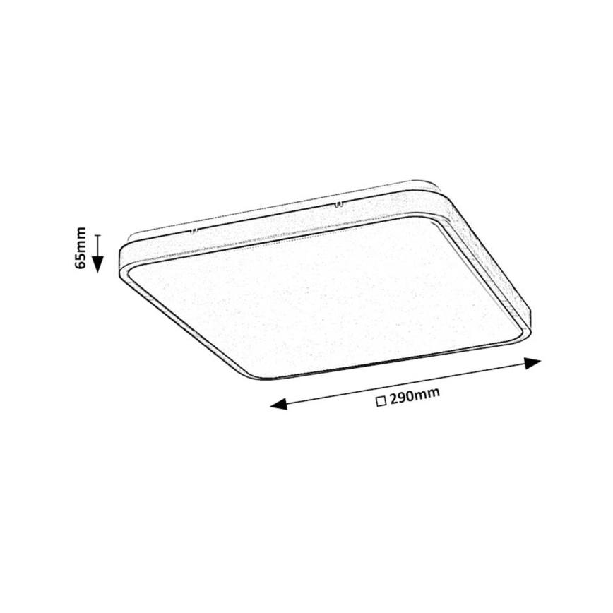 Rabalux - LED taklampa för badrum LED/24W/230V 3000/4000/6000K IP44 29x29 cm vit