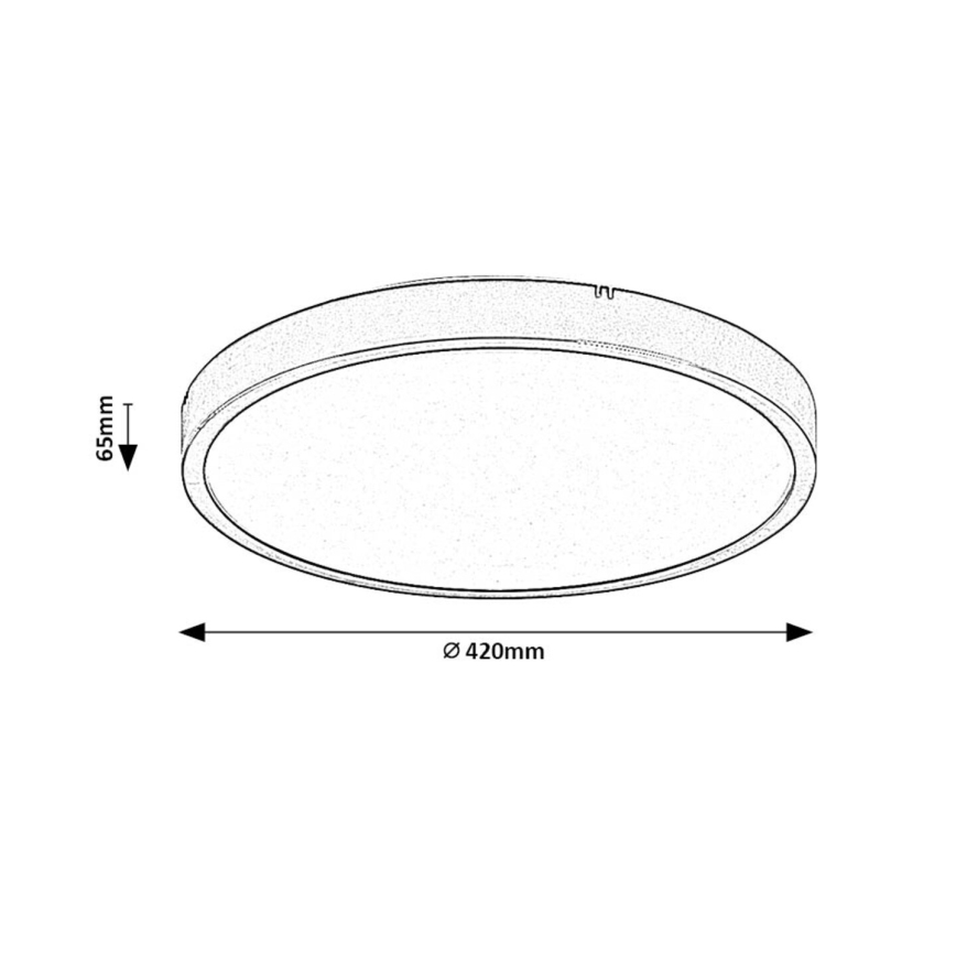 Rabalux - LED taklampa för badrum LED/36W/230V 3000/4000/6000K IP44 diameter 42 cm vit