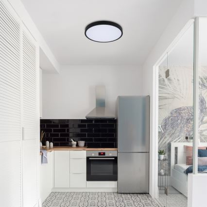 Rabalux - LED taklampa för badrum LED/36W/230V 3000/4000/6000K IP44 diameter 42 cm svart