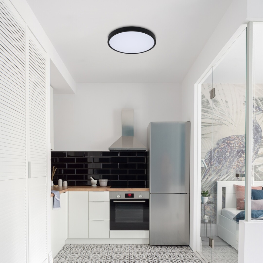 Rabalux - LED taklampa för badrum LED/36W/230V 3000/4000/6000K IP44 diameter 42 cm svart
