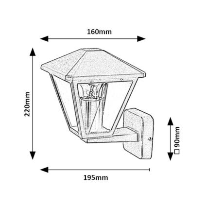 Rabalux - Vägglampa för utomhusbruk 1xE27/40W/230V IP44