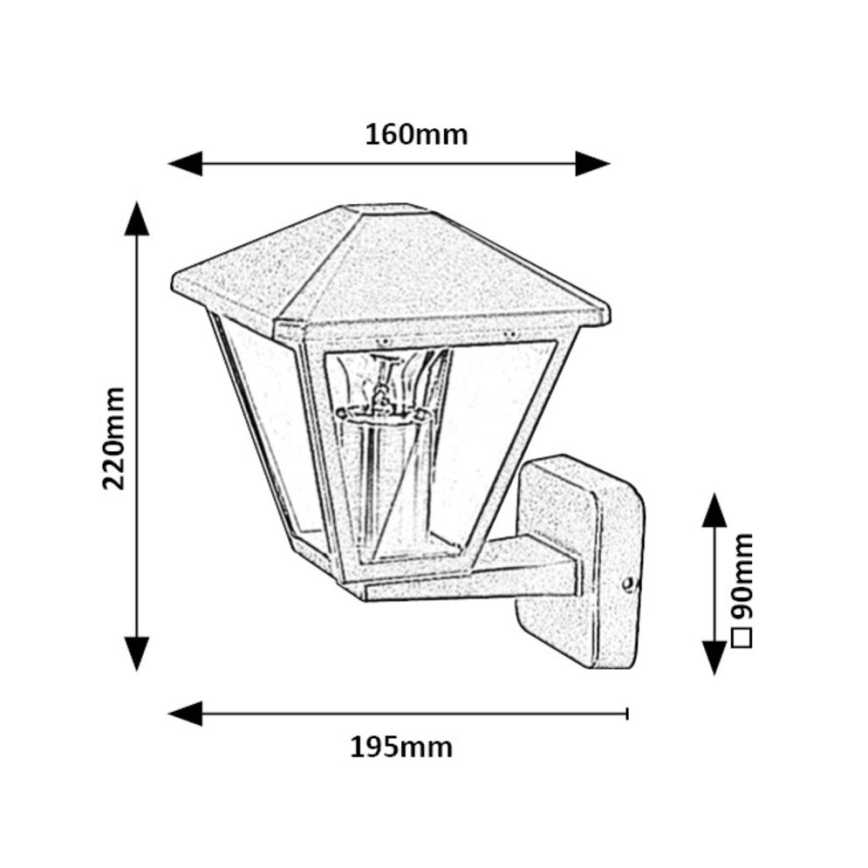 Rabalux - Vägglampa för utomhusbruk 1xE27/40W/230V IP44