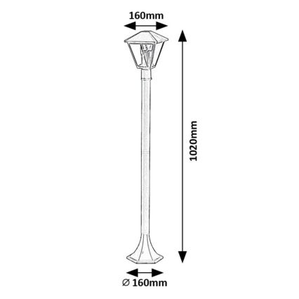 Rabalux - Utomhuslampa 1xE27/40W/230V IP44