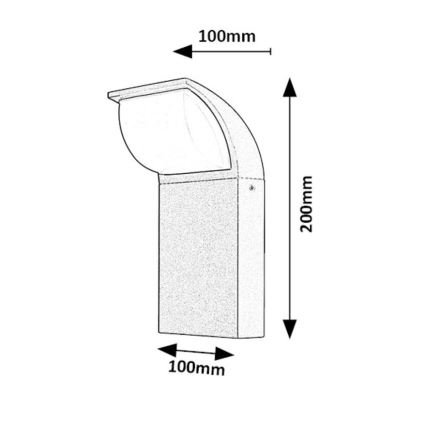 Rabalux - LED Utomhus Vägglampa LED/9W/230V IP65