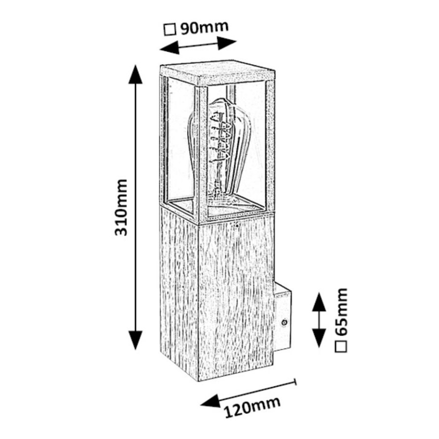 Rabalux - Utomhus vägglampa 1xE27/60W/230V IP44
