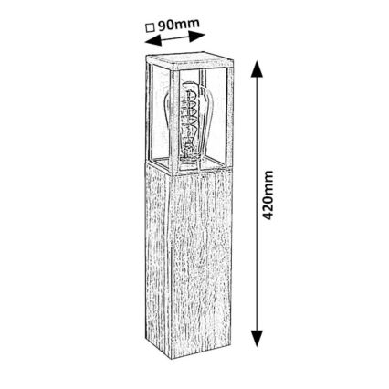 Rabalux - Utomhuslampa 1xE27/60W/230V IP44