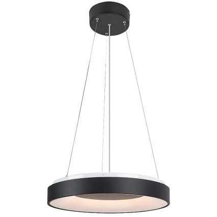 Rabalux - LED ljusreglerad ljuskrona på textilsladd LED/38W/230V 3000-6500K svart + fjärrkontroll